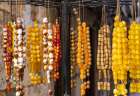 Greece, Crete, Chania, Old Town. Necklaces for sale. Art Print